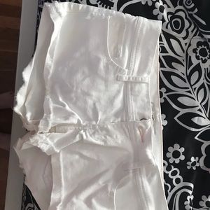 white jean shorts